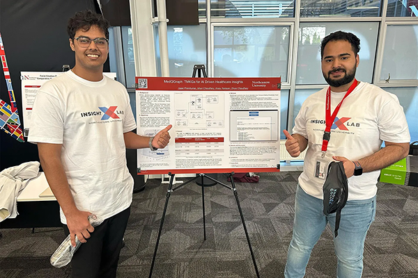 two MS students present their research