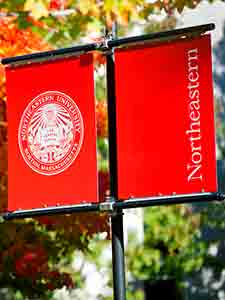 Northeastern banner in place of a picture of the person